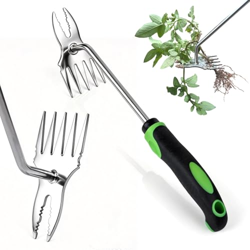 Ocean Pearl Weed Puller Tool, Weed Puller Hand Weeding Tool, Weeder Tool, Weed Remover Tool for Garden Tools & Gardening Hand Tools, Manual Dandelion Root Remover, Ergonomic Handle for Lawn Yard
