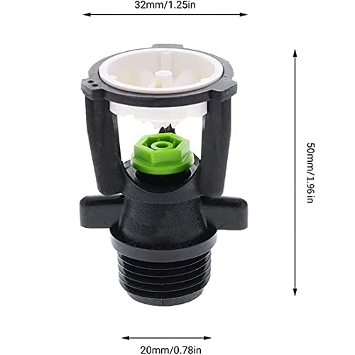 Micro Drip Irrigation, 1/2" External Thread Rotating Sprinklers Mini Wobbler Irrigation Water Spray Sprinkler Farm 360 Degree Rotary Watering Nozzles.(5 pcs)