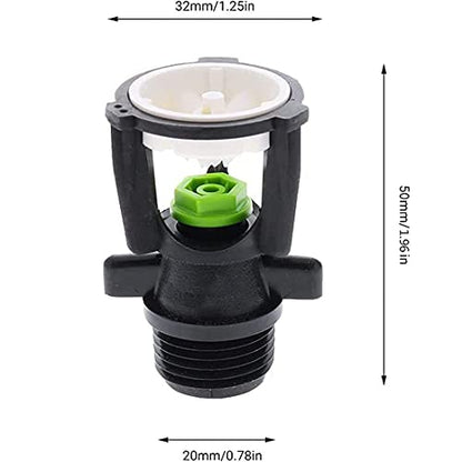 Micro Drip Irrigation, 1/2" External Thread Rotating Sprinklers Mini Wobbler Irrigation Water Spray Sprinkler Farm 360 Degree Rotary Watering Nozzles.(5 pcs)