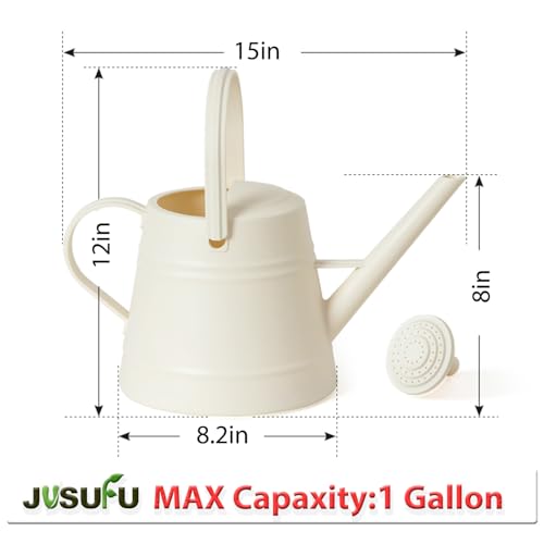 1 Gallon Watering Can for Plants - color: White