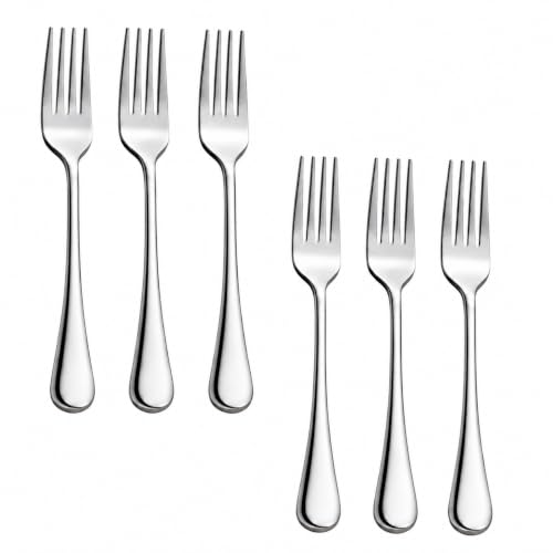 Dinner Forks Set of 6, Stainless Steel, Mirror Polished, 8.2 Inch