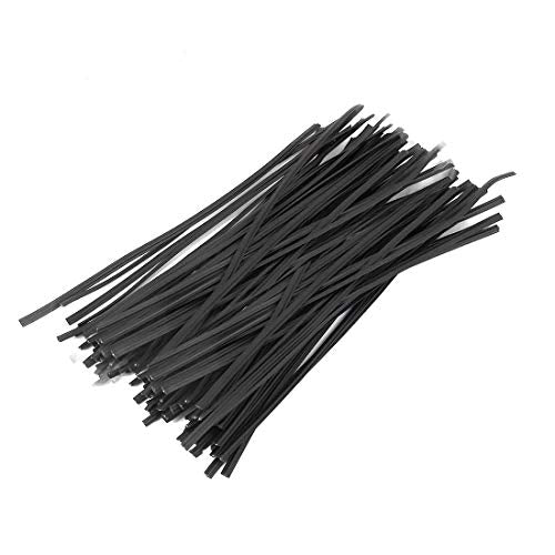 Plastic Black 6" Twist Ties, Reusable Cable Ties,Long Garbage Bag Twist Ties, Trash Bag Coated Ties, Twisty Ties for Organizing, Plant Hollding, Office, Christmas Tree (500 Pcs/6 inch) - color: Black, size: 6 Inch