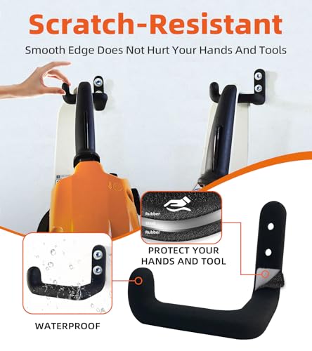 Chainsaw Hanger, 6 Pack Chainsaw Holder Wall Mount, Chainsaw Storage Hook - color: 6 Pack Hanger