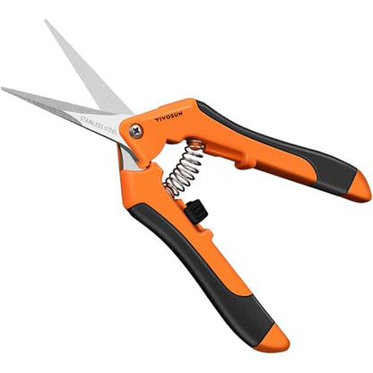 VIVOSUN 6.5 Inch Garden Scissors, Orange Pruning Shears for plants, 3-Pack - style: Orange Straight Blade