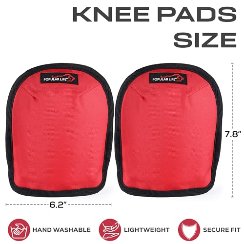 Lightweight Gardening Knee Pads with Removable and Replaceable Foam Pad Insert, Washable Soft Cap Knee Pad, Easy Fit with Adjustable Hook and Loop Closure Straps