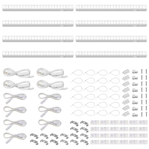 Barrina T5 Grow Lights for Indoor Plants, 1FT Plant Lights, 5000K, 8 Packs - color: White, size: 1ft-white Cover