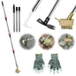 3-in-1 Weed Puller Tool, Crack Weeder Surface Brush & Hoe Adjustable 16-63"