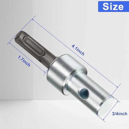 Utoolmart Garden Earth Auger Drill Adapter, 3/4" Internal Diameter, 2 Slot