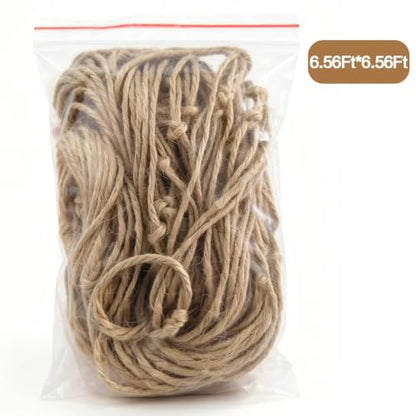 6.56 Ft * 6.56 Ft Jute Trellis Netting, Heavy-Duty Garden Plant Climbing Support Net for Vining Fruits, Vegetables & Flower Plants. - size: 2M*2M