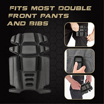 Knee Pad Inserts for Work Pants, Uniforms, and Tactical Pants, Breathable Knee Pad Inserts for Garden, Construction, Floor, Cleang, and Garage 9.3''×6.5''×1'', Black - size: 1 pair 9.3''×6.5''×1''