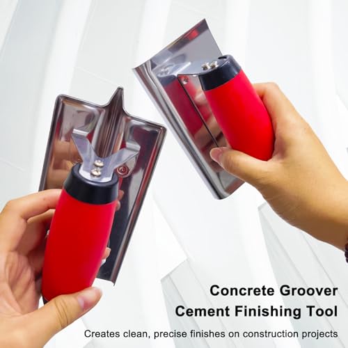 4 Pack Concrete Tool Set, Drywall Conner Trowel, Groover, Edger - size: 4 pcs Concrete Tools