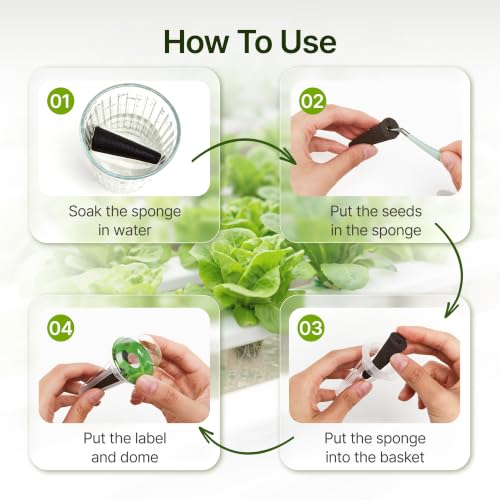 SUNCOZE 320pcs Hydroponic Pods, Accessories Compatible Hydroponics Systems - size: 2 Sets