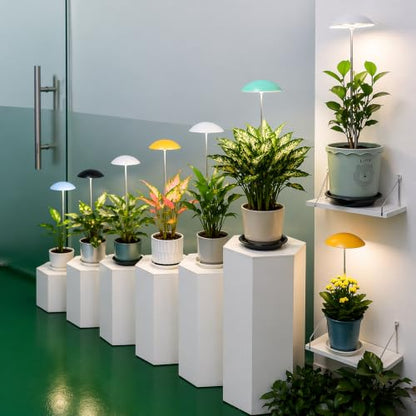 Smart LED Grow Light for Indoor Plants, Programmable Timer and Dim - color: White