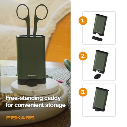Fiskars 6" Plant Detailer Snips & Holder, Precision Indoor Gardening Tool - size: Detail Snipper