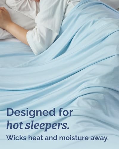 Cooling Blanket for Hot Sleepers - Cold Blanket Queen - Light Blue, 90 x 90 - color: 06 - Baby Blue, size: Full / Queen (90" x 90")