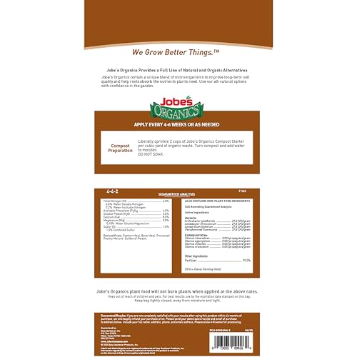 Jobe's Organics Fast Acting Granular Fertilizer Compost Starter, Easy Plant Care Compost Accelerator, 4 lbs Bag - size: 4 lb