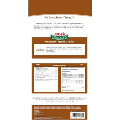Jobe's Organics Fast Acting Granular Fertilizer Compost Starter, Easy Plant Care Compost Accelerator, 4 lbs Bag - size: 4 lb