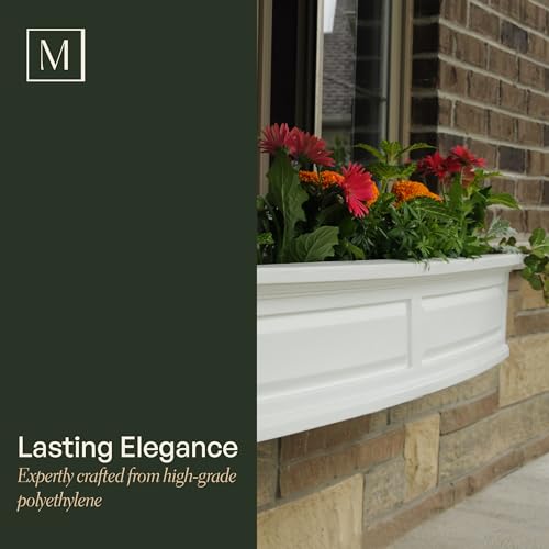 Mayne Nantucket 24in Self-Watering Rectangular Window Box Planter, Black - color: Black, size: 24in
