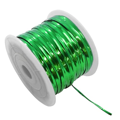 Metallic Twist Ties Roll, Green, 100 Yards, 4mm - color: Green