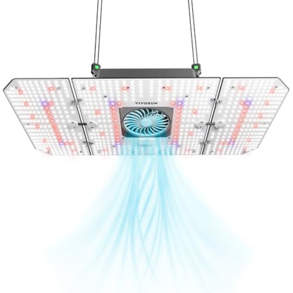 VIVOSUN AeroLight 240W LED Grow Light, Full Spectrum Plant Light with Fan - size: 2x4