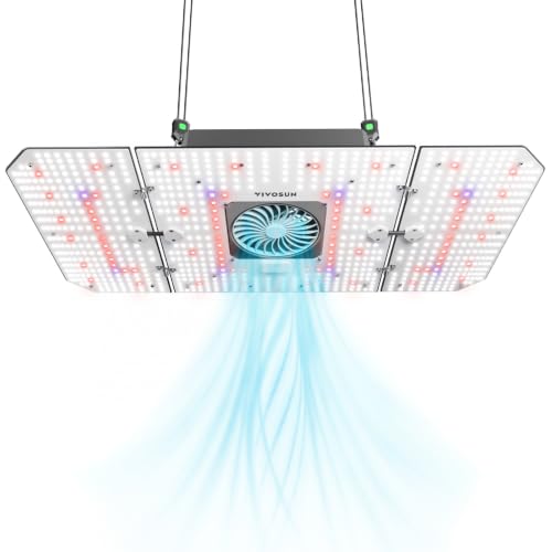 VIVOSUN AeroLight 240W LED Grow Light, Full Spectrum Plant Light with Fan - size: 2x4