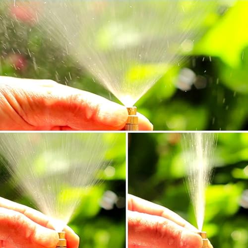 New drip Irrigation kit, Automatic Garden Watering System, Quick Connector and 360-degree Bending Dropper atomizing Copper Nozzle, Garden Plant Lawn Courtyard Watering System. (65FT Ⅱ) - size: 65FT Ⅱ