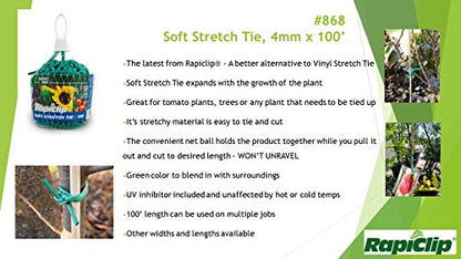 Luster Leaf 868 0868 Soft Stretch Tie, 100', Green