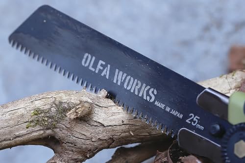 OLFA WORKS Serrated Knife (OW-BCS-1/SB) - Ratchet Lock Handle, Sand - color: Sand