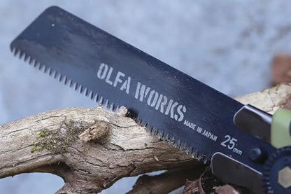 OLFA WORKS Serrated Knife (OW-BCS-1/SB) - Ratchet Lock Handle, Sand - color: Sand