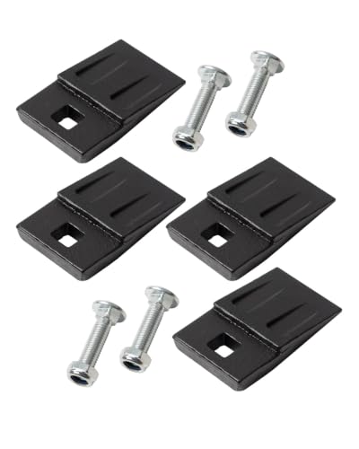 4 Pcs 3 Point Auger Cutting Edge Cutting Wedges with Bolts