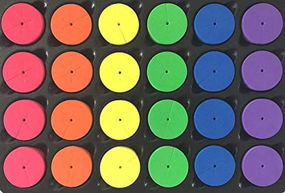 Clone Collars 2 inch Neoprene Inserts, 6-Colors-Mixed, Pack of 72 - color: 6-colors-mixed