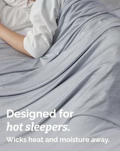 Cooling Blanket for Hot Sleepers - Cold Blanket Throw - Light Grey, 50 x 60 - color: 01 - Light Grey, size: Throw (50" x 60")