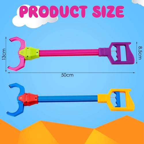 Lewtemi 4 Pcs 18 Inch Interactive Grabber Claw Toy for Kids,Red, Blue - color: Red, Blue