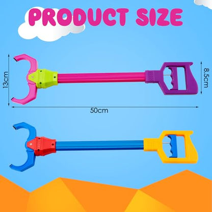 Lewtemi 4 Pcs 18 Inch Interactive Grabber Claw Toy for Kids,Red, Blue - color: Red, Blue