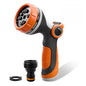 Garden Hose Nozzles,Hose Spray Nozzle with Adjustable 10 Watering Patterns - color: Orange