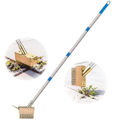Crack Weeder and Crevice Weeding Tool with 67-Inch Long Handle