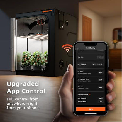 Spider Farmer SE7000 Commercial LED Grow Light, App Controlled & Osram Red - size: 5x5 Coverage-730W