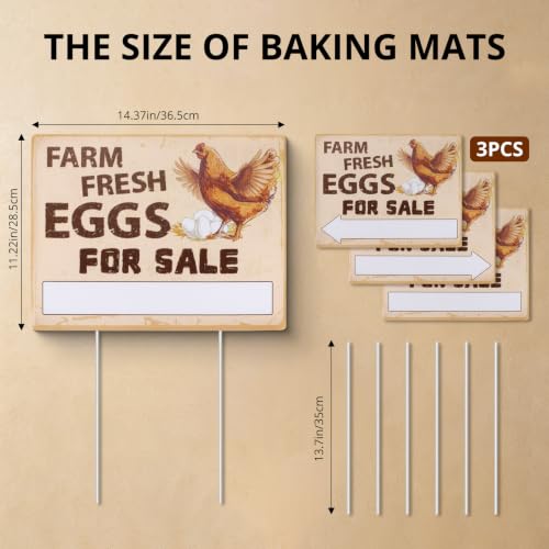 Eggs for Sale Sign Double Sided Farm Fresh Eggs Sign