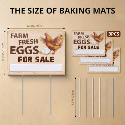 Eggs for Sale Sign Double Sided Farm Fresh Eggs Sign