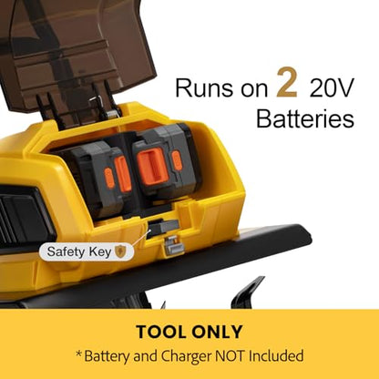 Brushless Dual Battery Powered Tiller Compatible with Dewalt 20V Battery - style: Yellow-40V No Battery