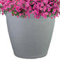 Sunnydaze Anjelica 20'' Large Plastic Planter Pot for Plants, Gray - color: Light Gray, size: 20 in