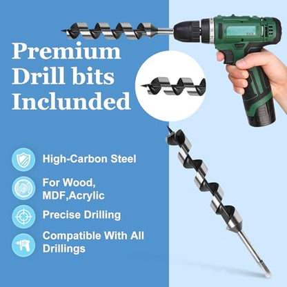 32 x 300mm (Slightly Larger Than 1-1/4" x 12") Wood Auger Drill Bit - 1pcs - size: 32x300mm (Slightly Larger 1-1/4 x 12")