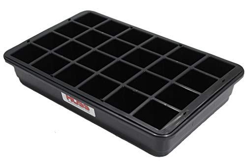 Hoss 24-Cell Seed Starting Tray | Sturdy and Built to Last | Includes Bottom Tray and Humidity Dome