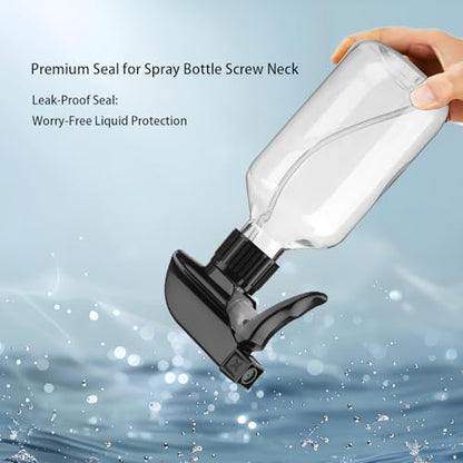 2‑Pack Spray Bottles, 10 oz /300ml Leakproof PET Plastic Refillable Bottles - color: Clear