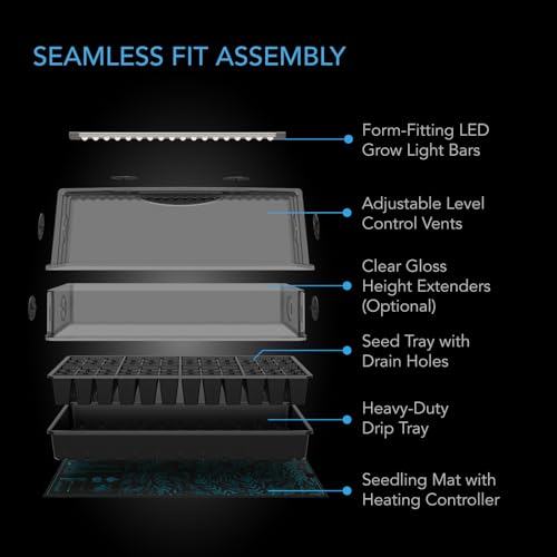 AC Infinity Heavy-Duty Large Humidity Dome 6x12 Germination Kit - size: Large Full Kit