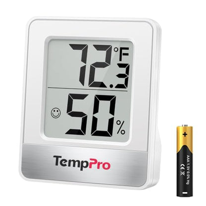 TempPro TempAir Digital Hygrometer Indoor Thermometer - color: White Indoor Thermometer