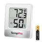 TempPro TempAir Digital Hygrometer Indoor Thermometer - color: White Indoor Thermometer