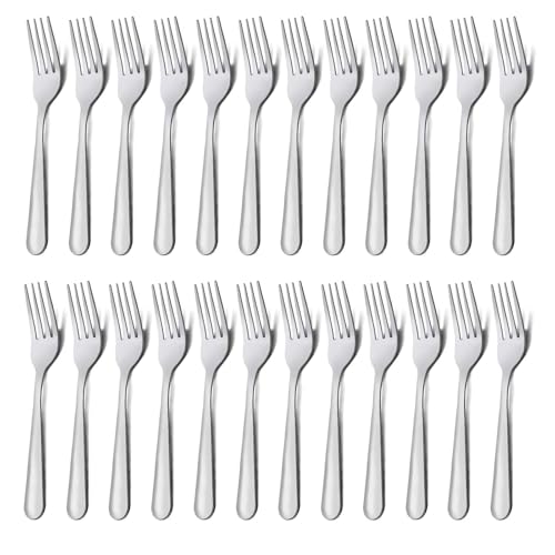 Unokit 36-Piece Stainless Steel Dinner Forks Silverware - Mirror Polished, Dishwasher Safe, 7.1 Inch Silver Dinner Fork Set of 36, Forks Set, Flatware Forks for Home, Kitchen or Restaurant - color: Silver, size: 7.1inch 36P