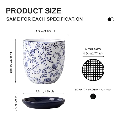 4.6 Inch Ceramic Small Succulent Planter Pots Set of 4 - size: 4.6 Inch