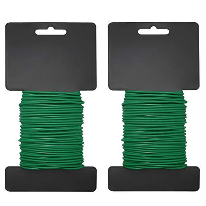 Shintop 3.5mm Plant Ties, 2PCS Reusable Garden Twist Tie for Gardening - color: Green, size: 3.5mm